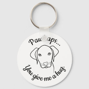 Cute Weimaraner-hund i behov av en kram Nyckelring