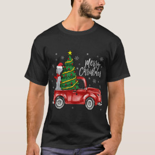 Cute Weimaraner Hund Lastbil God jul Hund Kärlek T Shirt