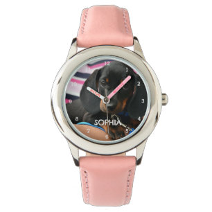 Cute Weiner Dachshund Hund Puppy Animal Girly Kids Armbandsur