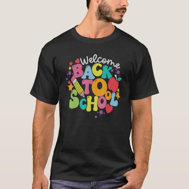 Cute Welcome Back To School First Day Of School Te T Shirt (Framsida)