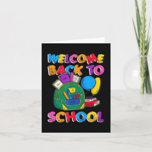 Cute Welcome Back to school, första skoldagen Kort