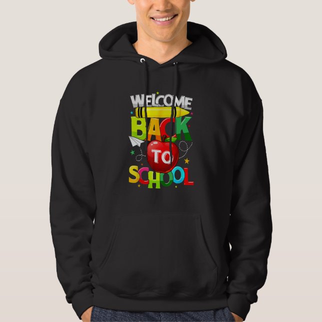 Cute Welcome Back To School  Student Teacher Women Hoodie (Framsida)