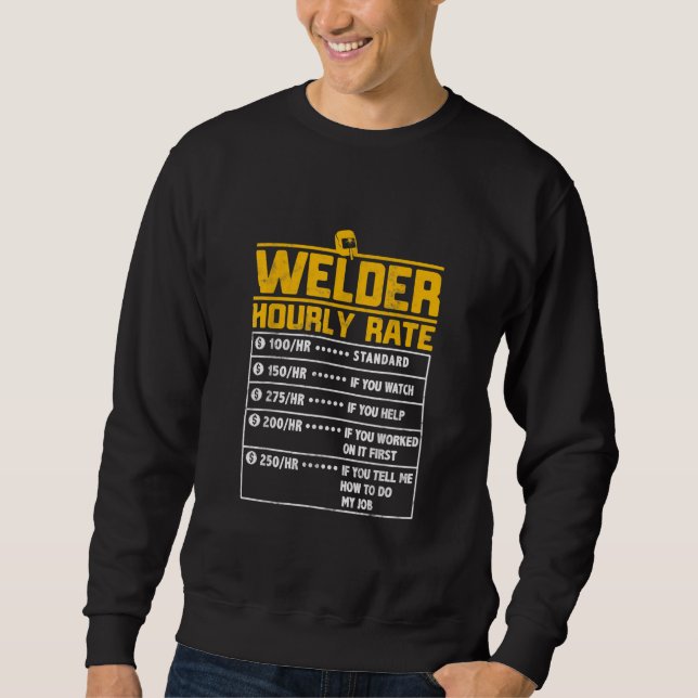 Cute Welder - fet timtaxa | Gått till Welder Lång Ärmad Tröja (Framsida)