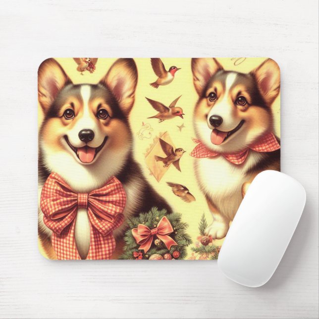 Cute Welsh Corgi Cardigan Illustration Musmatta (Med mus)