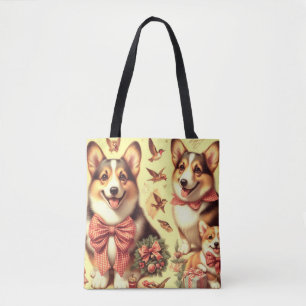 Cute Welsh Corgi Cardigan Illustration Tygkasse