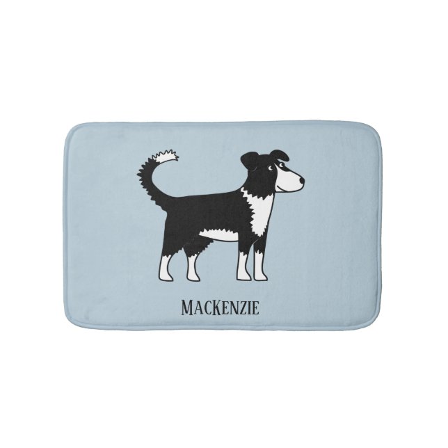 Cute Welsh Gräns Collie Hund Badrumsmatta (Framsidan)