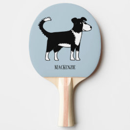 Cute Welsh Gräns Collie Hund Pingisracket