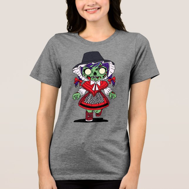 Cute Welsh Zombie T Shirt (Framsida)