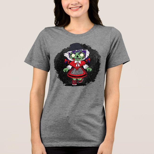 Cute Welsh Zombie T Shirt (Framsida)