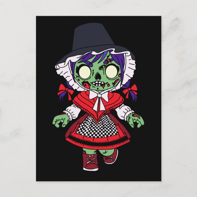 Cute Welsh Zombie Vykort (Framsida)