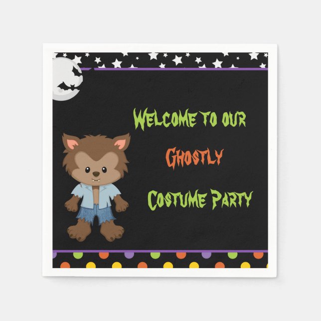 Cute WerevarBoy Halloween Costume Party Pappersservett (Framsidan)