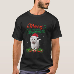 Cute WESTIE Ansikte Ugly Sweater Hund Santa Costum T Shirt