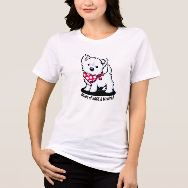 Cute Westie KiniArt T Shirt (Framsida)