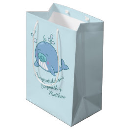 Cute Whale Baby Shower Kawaii Boy Blue