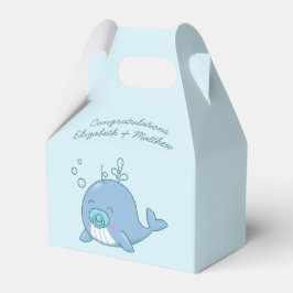 Cute Whale Baby Shower Kawaii Boy Blue Presentaskar