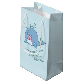Cute Whale Baby Shower Kawaii Girl Rosa
