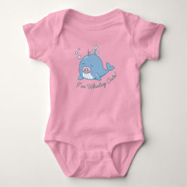 Cute Whale Baby Shower Whaley Cute Girl Rosa T Shirt