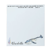 Cute Whale Bible Verse Christian Gift för barn