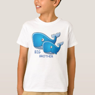 Cute Whale Big Brother Kids Tshirt Tee