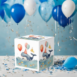 Cute Whale Boy's Birthday Presentaskar