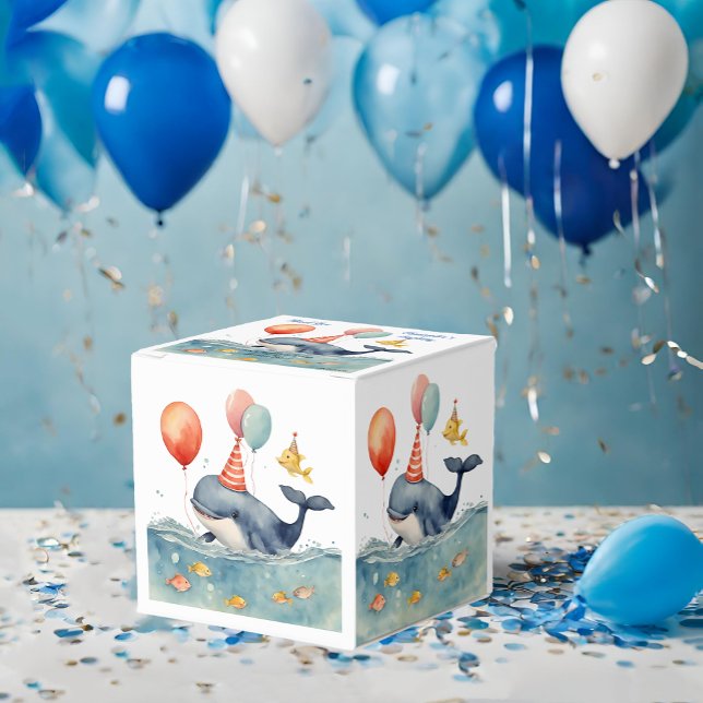 Cute Whale Boy's Birthday Presentaskar (Skapare uppladdad)