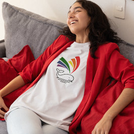 Cute Whale Gay pride Rainbow Light T Shirt