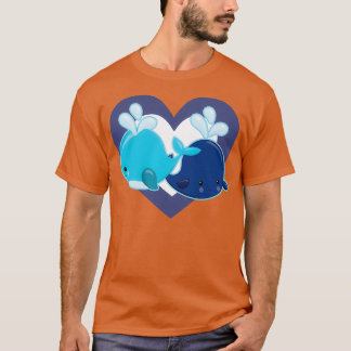 Cute Whale Heart för Whale Älskare T Shirt