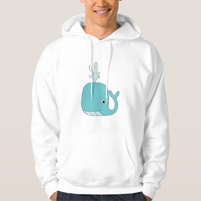 Cute Whale Hoodie (Framsida)