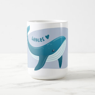 Cute Whale Kaffemugg