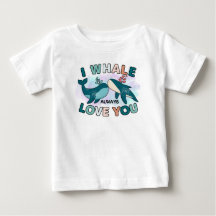 Cute Whale Kärlek Pun Shirt för Baby