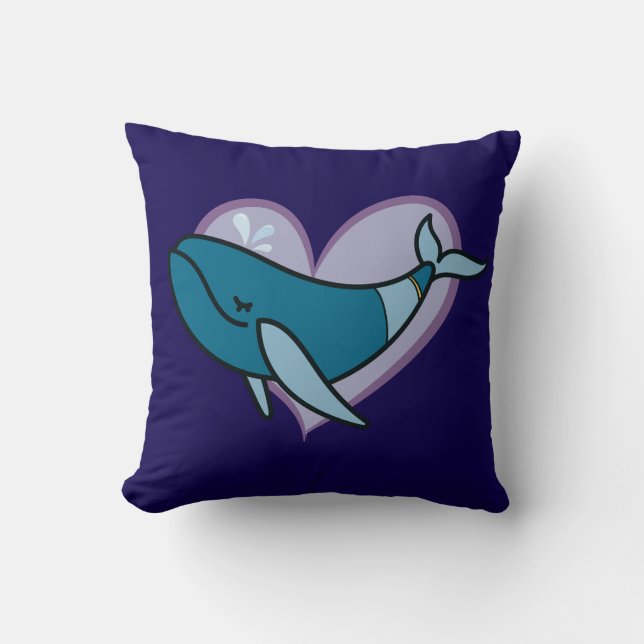 Cute Whale Kudde (Framsida)