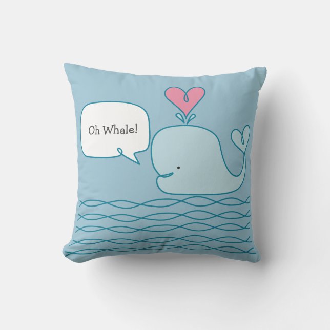 Cute Whale Kudde (Framsida)