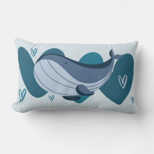 Cute Whale Lumbarkudde