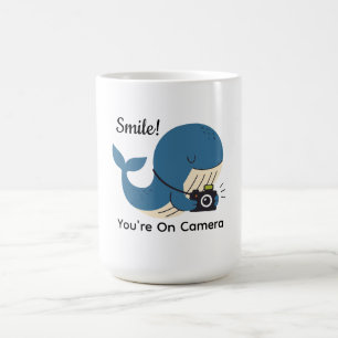 Cute Whale med kamera Kaffemugg