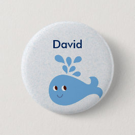 Cute Whale med Spout-Anpassade Knapp
