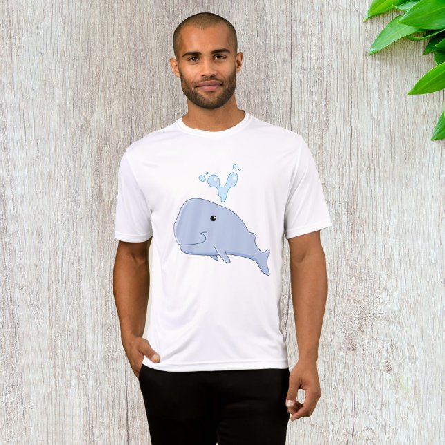 Cute Whale med Vatten Stänk Adsible Animal T Shirt (Skapare uppladdad)