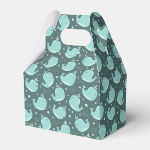 Cute Whale Mönster på Teal Blue Kids Presentaskar