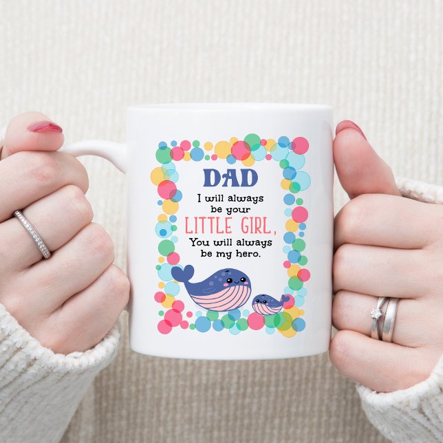 Cute Whale Pappa, jag kommer alltid att vara din l Kaffemugg (Skapare uppladdad)