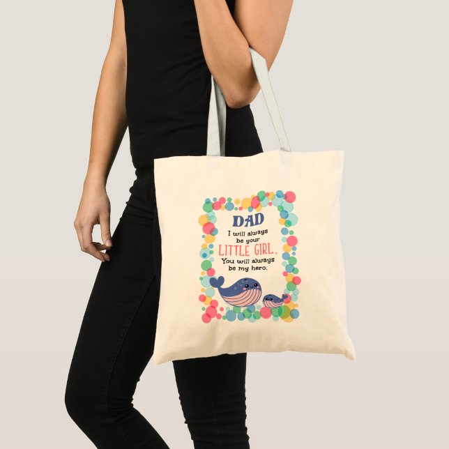 Cute Whale Pappa, jag kommer alltid att vara din l Tygkasse (Framsida (produkt))