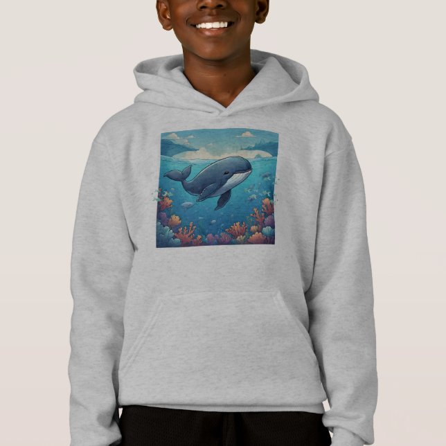 Cute Whale T Shirt (Framsida)