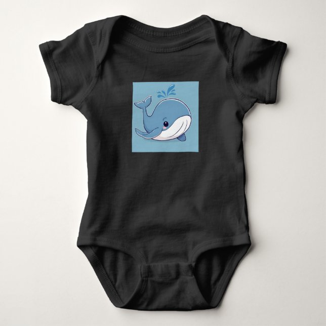 Cute Whale T Shirt (Framsida)