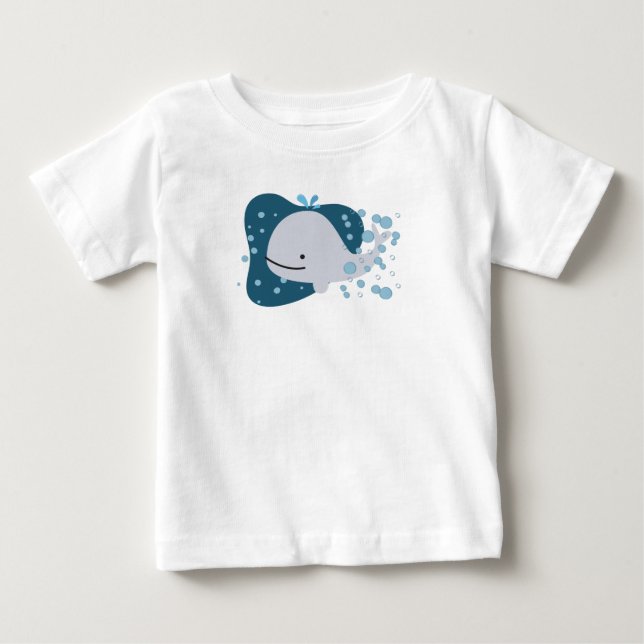 Cute Whale T Shirt (Framsida)
