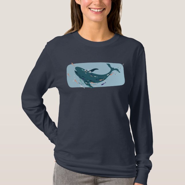 Cute Whale T Shirt (Framsida)