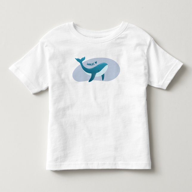 Cute Whale T Shirt (Framsida)