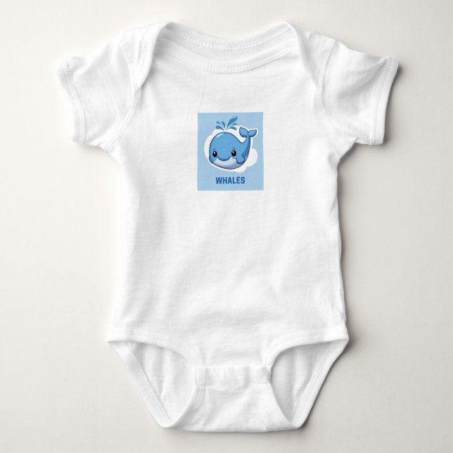 Cute Whale T Shirt (Framsida)