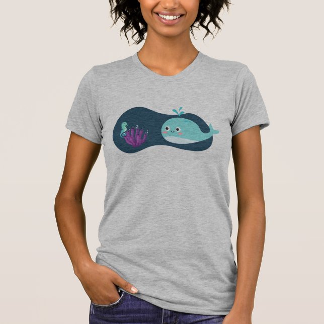 Cute Whale T Shirt (Framsida)