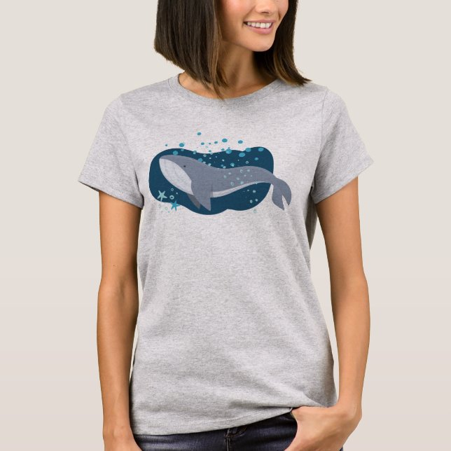 Cute Whale T Shirt (Framsida)
