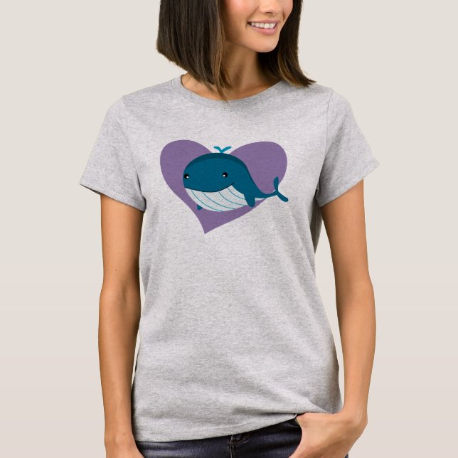 Cute Whale T Shirt (Framsida)