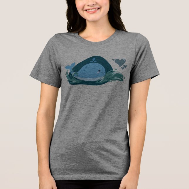 Cute Whale! T Shirt (Framsida)
