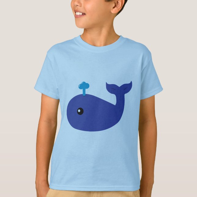 Cute Whale T-Shirt (Framsida)